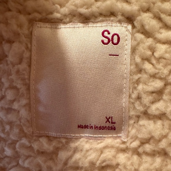 SO Sherpa Vest Cream XL - Picture 3 of 3